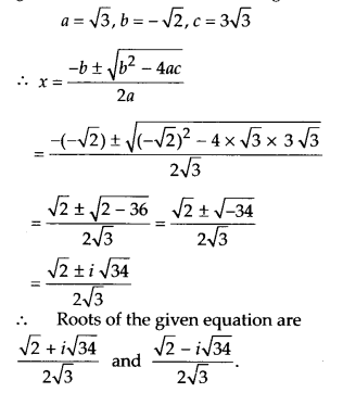 NCERT Solutions for Class 11 Maths Chapter 5 Complex Numbers and Quadratic Equations Ex 5.3 7