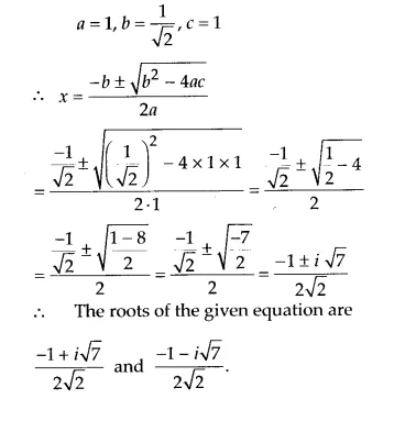 NCERT Solutions for Class 11 Maths Chapter 5 Complex Numbers and Quadratic Equations Ex 5.3 9