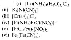 NCERT Solutions for Class 12 Chemistry Chapter 9 Coordination Compounds 1
