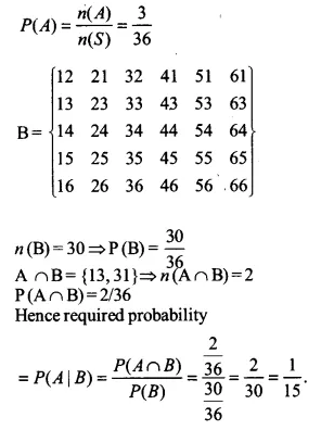 NCERT Solutions for Class 12 Maths Chapter 13 Probability Ex 13.1 Q14.2