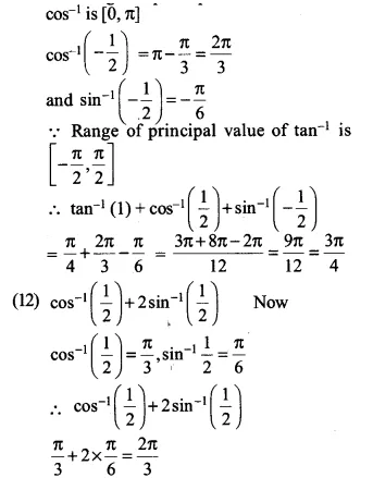 NCERT Solutions for Class 12 Maths Chapter 2 Inverse Trigonometric Functions Ex 2.1 Q2.1