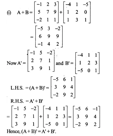 NCERT Solutions for Class 12 Maths Chapter 3 Matrices Ex 3.3 Q2.1