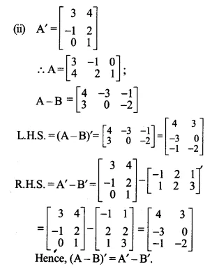 NCERT Solutions for Class 12 Maths Chapter 3 Matrices Ex 3.3 Q3.2
