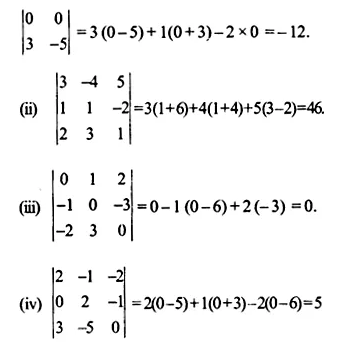 NCERT Solutions for Class 12 Maths Chapter 4 Determinants Ex 4.1 Q5.1