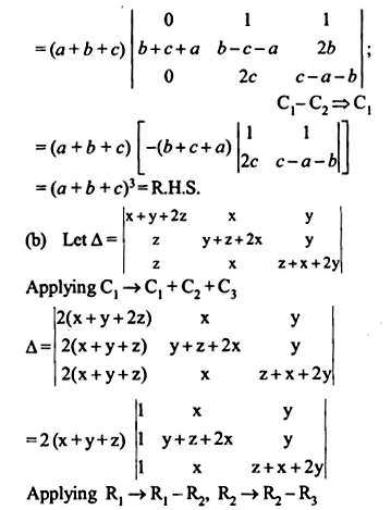 NCERT Solutions for Class 12 Maths Chapter 4 Determinants Ex 4.2 Q11.1