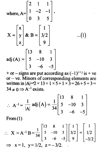 NCERT Solutions for Class 12 Maths Chapter 4 Determinants Ex 4.6 Q11.1