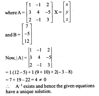 NCERT Solutions for Class 12 Maths Chapter 4 Determinants Ex 4.6 Q14.1