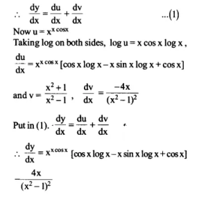 NCERT Solutions for Class 12 Maths Chapter 5 Continuity and Differentiability Ex 5.5 Q10.1