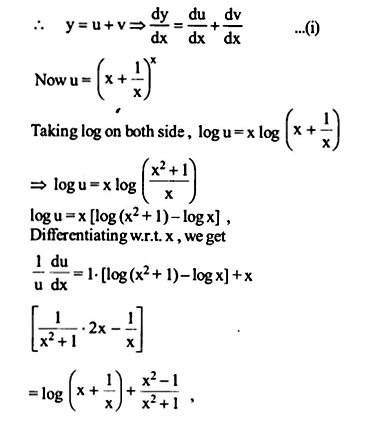 NCERT Solutions for Class 12 Maths Chapter 5 Continuity and Differentiability Ex 5.5 Q6.1