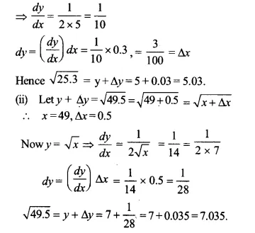 NCERT Solutions for Class 12 Maths Chapter 6 Application of Derivatives Ex 6.4 Q1.1
