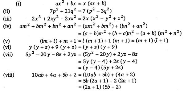 NCERT Solutions for Class 8 Maths Chapter 14 Factorisation 10