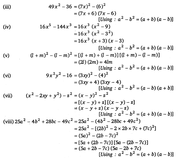 NCERT Solutions for Class 8 Maths Chapter 14 Factorisation 9