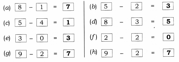 NCERT Solutions for Class 1 Maths Chapter 4 Subtraction Page 61 Q8