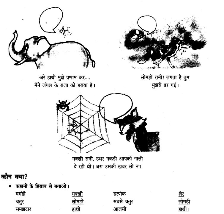 NCERT Solutions for Class 3 Hindi Chapter 2 शेख़ीबाज़- मक्खी 4