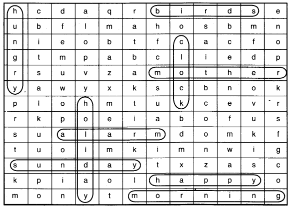 NCERT Solutions for Class 4 English Unit-1 Chapter 2 Nehas Alarm Clock Word Building