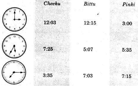 NCERT Solutions for Class 4 Mathematics Unit-4 Tick-Tick-Tick Page 36 Q1