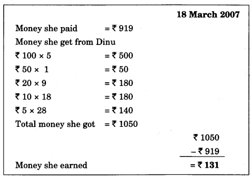 NCERT Solutions for Class 4 Mathematics Unit-6 The Junk Seller Page 68 Q1