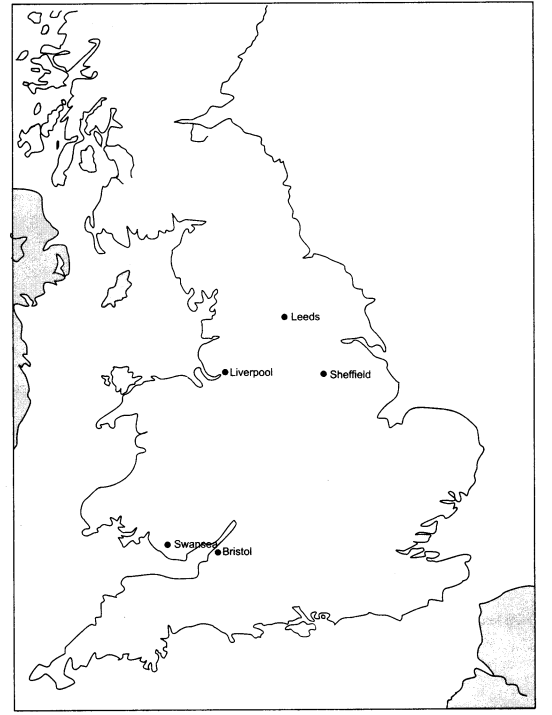 NCERT Solutions for Class 11 History Chapter 9 The Industrial Revolution Map Skills Q1