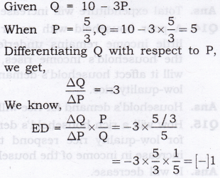 NCERT Solutions for Class 12 Micro Economics Elasticity of Demand Q3.1